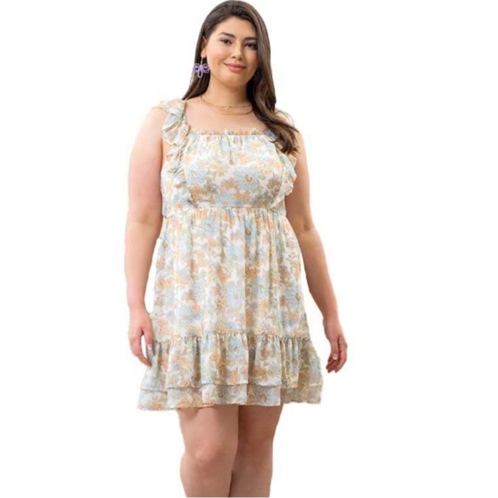 Blu Pepper Floral Ruffle Mini Dress